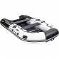 Надувная 3-местная ПВХ лодка Ривьера Максима 3400 СК (светло-серый/черный)